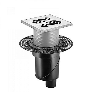 Душевой трап прямой Berges Platz Antik 15х15 091061 хром глянец купить в интернет-магазине Sanbest