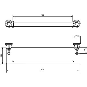 Полка Rush Socotra ST12611 купить в интернет-магазине сантехники Sanbest