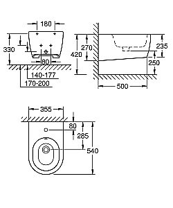 Биде подвесное Grohe ESSENCE CERAMIC 3957400H белое купить в интернет-магазине Sanbest