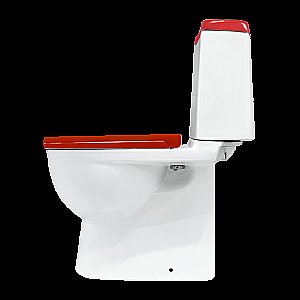 Унитаз-компакт Sanita luxe Best Comfort BSTSLCC07110522 с бачком, с крышкой микролифт, белый/красный купить в интернет-магазине Sanbest