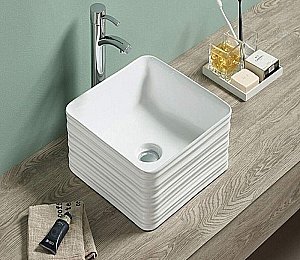 Раковина накладная Ceramalux N 38,5 W1531А белая купить в интернет-магазине Sanbest