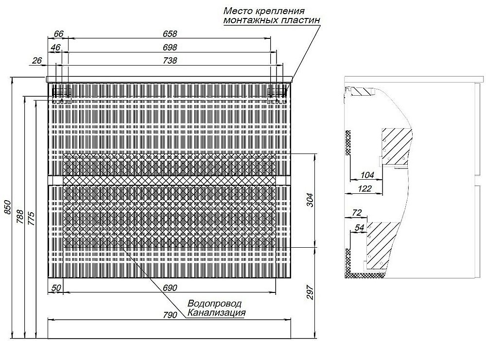 Тумба с раковиной Aquanet Джейн 80 маренго для ванной в интернет-магазине Sanbest