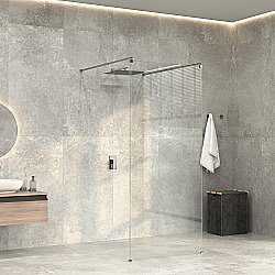 Душевое ограждение WasserKRAFT Vechte 60W39 90 фиксатор серебристый/стекло прозрачное купить в интернет-магазине Sanbest