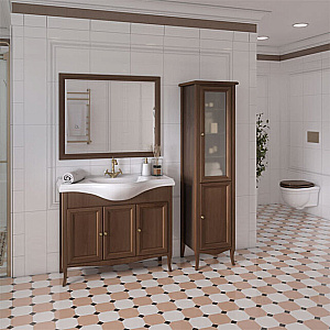 Тумба с раковиной Caprigo Lion 105 три двери, античный орех для ванной в интернет-магазине Sanbest