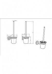 Ершик для унитаза CeramaLux Luxury 57513 черный матовый/золото купить в интернет-магазине сантехники Sanbest