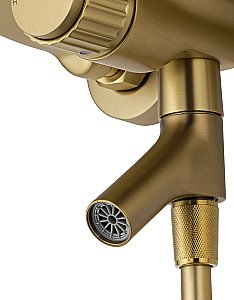 Смеситель для ванны с душем WONZON & WOGHAND CLICK, Брашированное золото (WW-FE05L221- BG) купить в интернет-магазине сантехники Sanbest