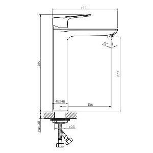 Смеситель для раковины Rossinka RS27-14 купить в интернет-магазине сантехники Sanbest