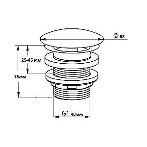 Донный клапан CREAVIT SF032-B купить в интернет-магазине сантехники Sanbest