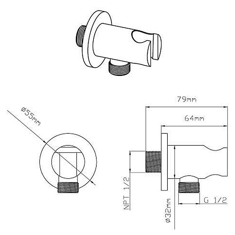 Душевая система Vincea Inspire VSFW-3I21T2MB черная матовая купить в интернет-магазине сантехники Sanbest