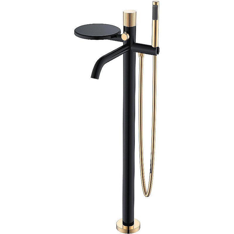 Смеситель для ванны Boheme Stick 129-BG.2 черный/золото купить в интернет-магазине сантехники Sanbest