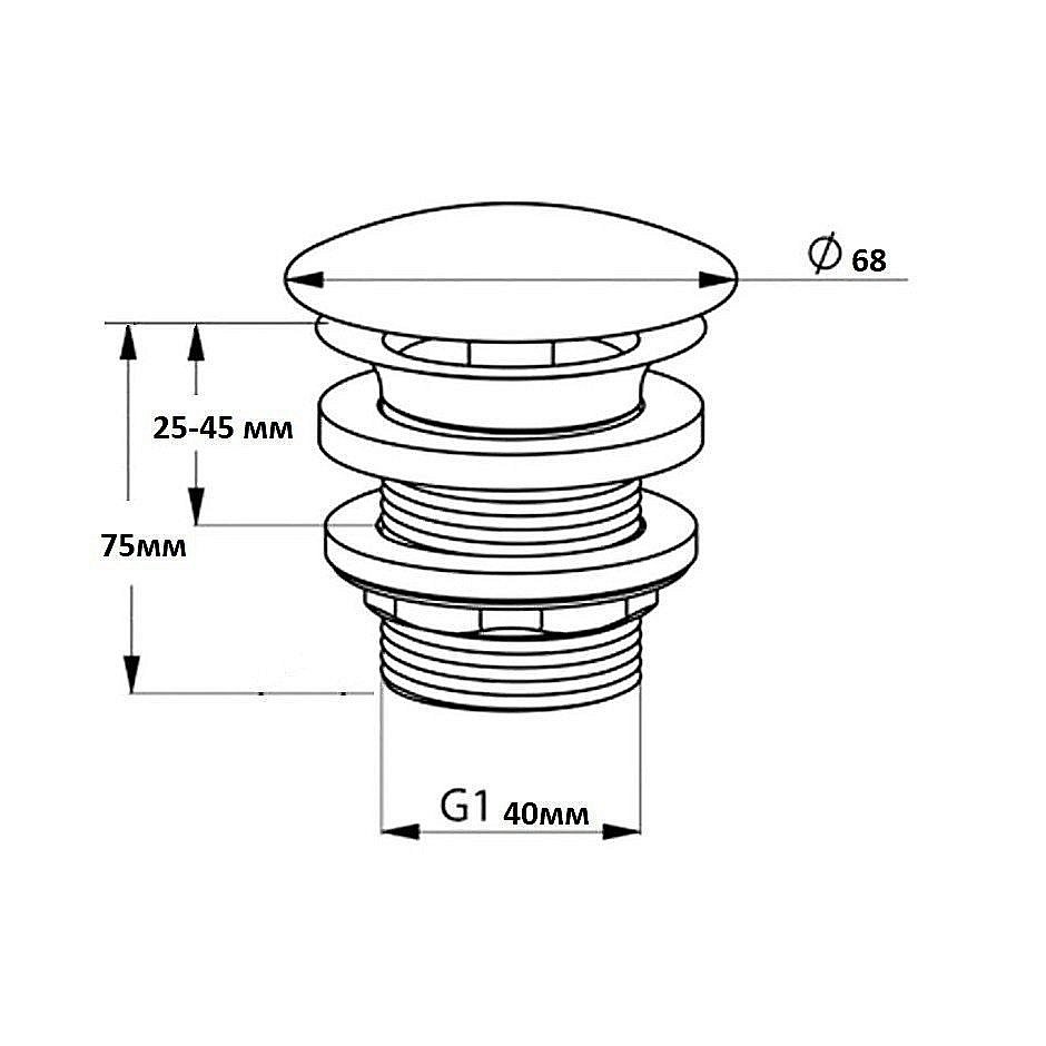 Донный клапан CREAVIT SF032-B купить в интернет-магазине сантехники Sanbest