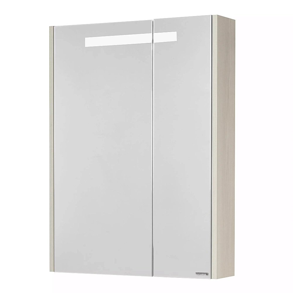 Зеркальный шкаф Акватон Верди 60 белый/ясень фабрик купить в интернет-магазине сантехники Sanbest