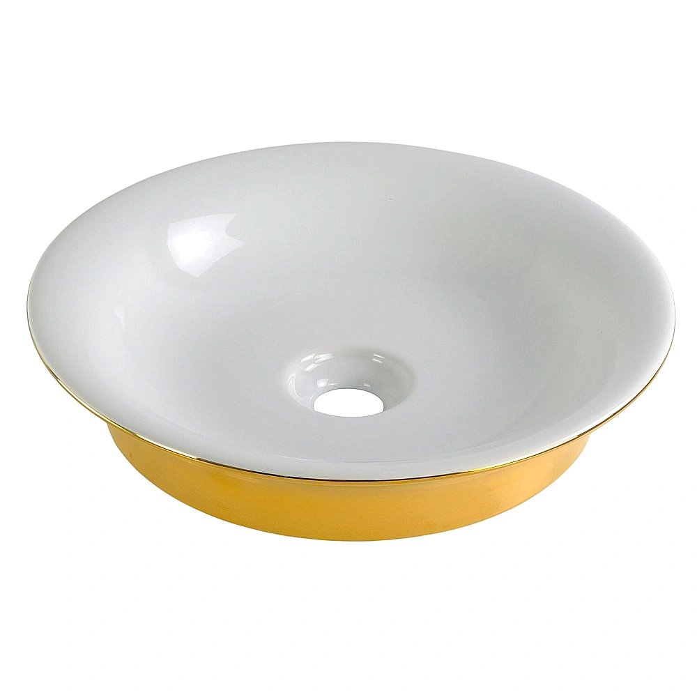 Раковина накладная Migliore MONACO 32077 белая/декор золото купить в интернет-магазине Sanbest
