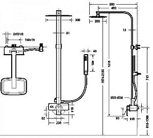 Душевая система Bravat PHILLIS F956101C-A-ENG купить в интернет-магазине сантехники Sanbest