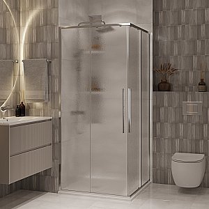 Душевой уголок Niagara Nova NG-3622-34 80х80 стекло шиншилла/профиль хром купить в интернет-магазине Sanbest