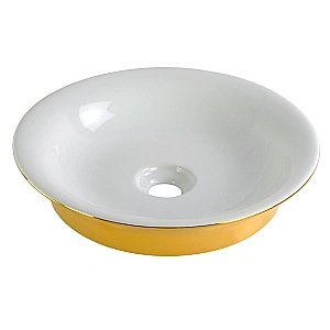 Раковина накладная Migliore MONACO 32077 белая/декор золото купить в интернет-магазине Sanbest