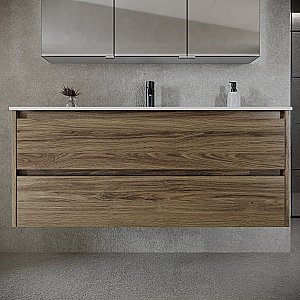 Тумба с раковиной Sancos Libra LB120-1ECH дуб чарльстон для ванной в интернет-магазине Sanbest