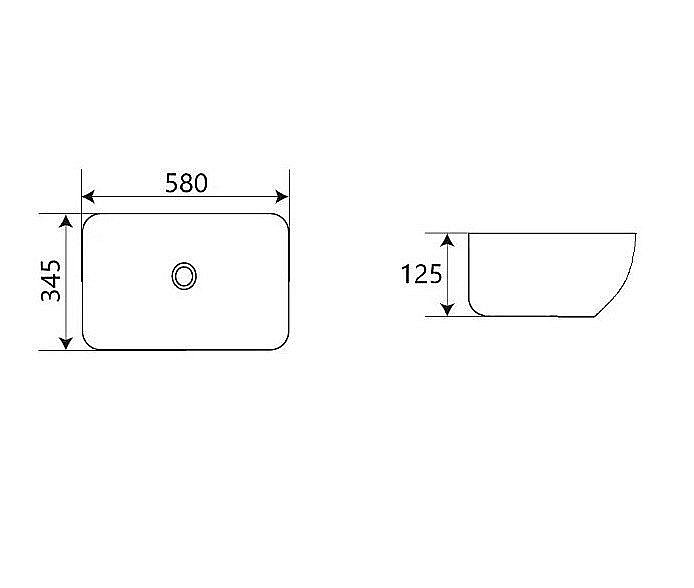 Раковина накладная CeramaLux N 58 78494 белая купить в интернет-магазине Sanbest