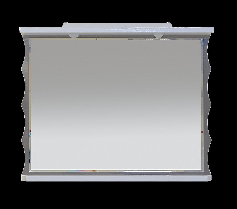 Зеркало Misty Чикаго 96x76 серо-белое в ванную от интернет-магазине сантехники Sanbest