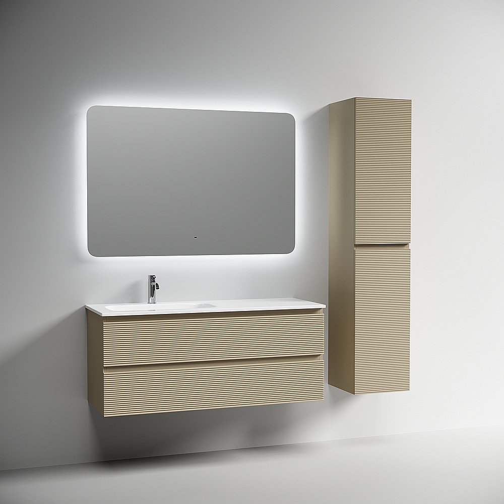 Тумба с раковиной Sancos Folk FL120LCP/FL120RCP Капучино для ванной в интернет-магазине Sanbest