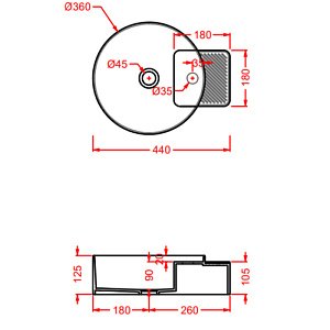 Раковина Artceram CARTESIO CAL004 33 99 44 розовая купить в интернет-магазине Sanbest