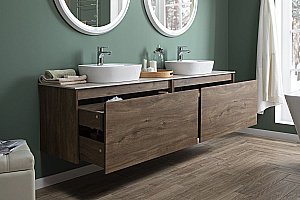 Тумба с раковиной Aquanet Nova Lite 249520 100 дуб рустикальный для ванной в интернет-магазине Sanbest