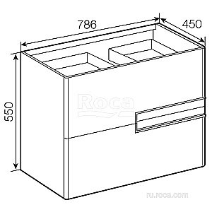 Тумба с раковиной Roca Victoria Nord Ice Edition ZRU9302731 80 белый глянец для ванной в интернет-магазине Sanbest