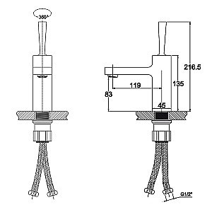 Смеситель для раковины Kaiser Vista 65011 купить в интернет-магазине сантехники Sanbest