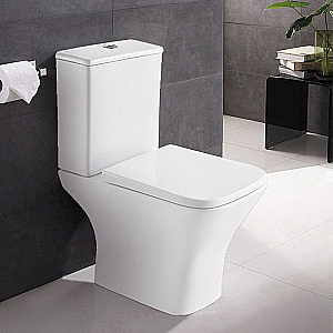 Унитаз напольный Azario Nigel AZ-55 белый, безободковый, с бачком, с крышкой микролифт купить в интернет-магазине Sanbest