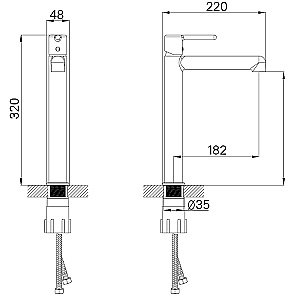 Смеситель для раковины Iddis Aiger AIGBC01i01 матовый хром купить в интернет-магазине сантехники Sanbest
