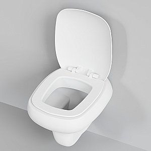 Унитаз подвесной Ambassador Diamond 123T20101R безободковый, белый матовый купить в интернет-магазине Sanbest