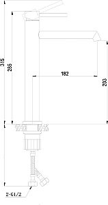 Смеситель для раковины Boch Mann STELLA B BM9130 купить в интернет-магазине сантехники Sanbest