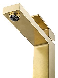Смеситель для раковины высокий WONZON & WOGHAND CUBE, Брашированное золото (WW-88239016- BG) купить в интернет-магазине сантехники Sanbest