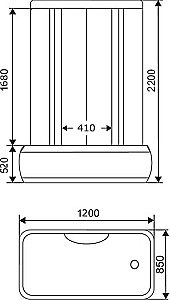 Душевая кабина Arcus AS-605 85x120 купить в интернет-магазине Sanbest