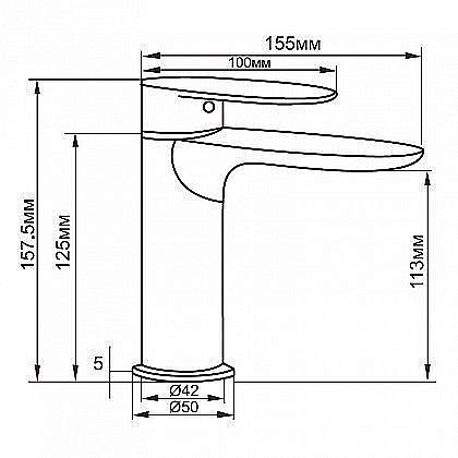 Смеситель для раковины Aquanet Stark FF35273-6 купить в интернет-магазине сантехники Sanbest