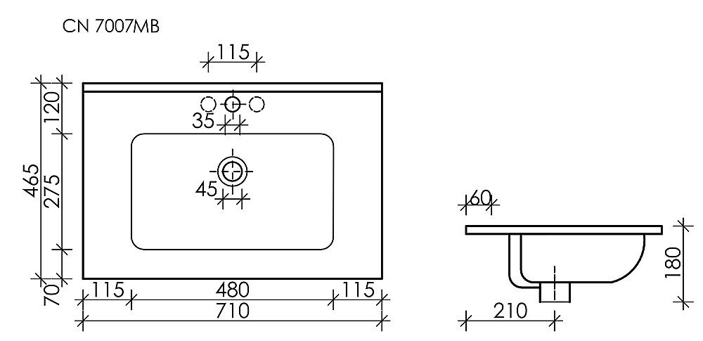 Раковина Ceramica Nova Element CN7007MB купить в интернет-магазине Sanbest