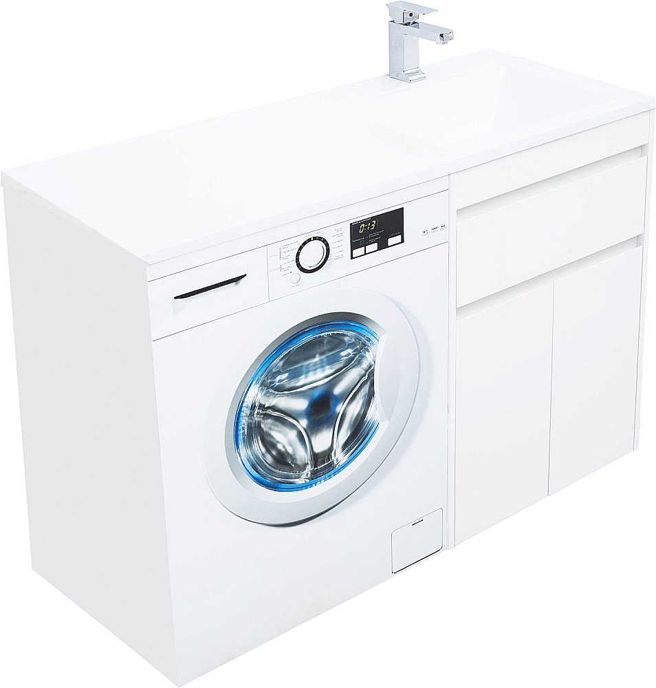 Тумба с раковиной Aquanet Токио 237745 120 белый для ванной в интернет-магазине Sanbest