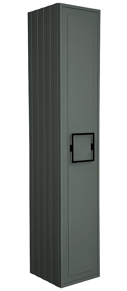 Пенал LA FENICE Cubo Grigio 30 серый/ручка черная для ванной в интернет-магазине сантехники Sanbest