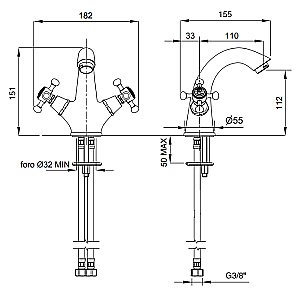 Смеситель для раковины Migliore Lady ML.LAD-934 бронза купить в интернет-магазине сантехники Sanbest