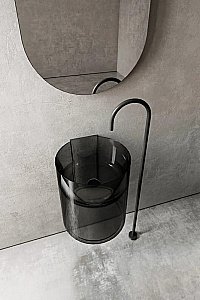 Раковина подвесная ABBER Kristall AT2704Onyx черная купить в интернет-магазине Sanbest