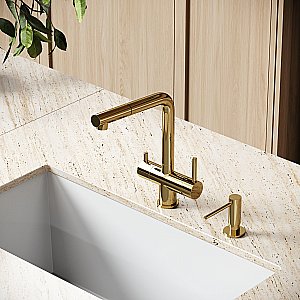 Смеситель для кухни Sancos Spin SC4015ZG полированное золото купить в интернет-магазине сантехники Sanbest