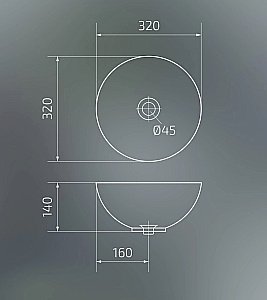 Раковина накладная Gid Esfera 32 Mnc487 54435 белая мрамор купить в интернет-магазине Sanbest