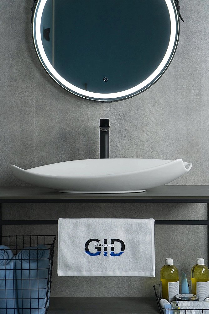 Раковина накладная Gid Creativo 74 N9178 51171 белая купить в интернет-магазине Sanbest