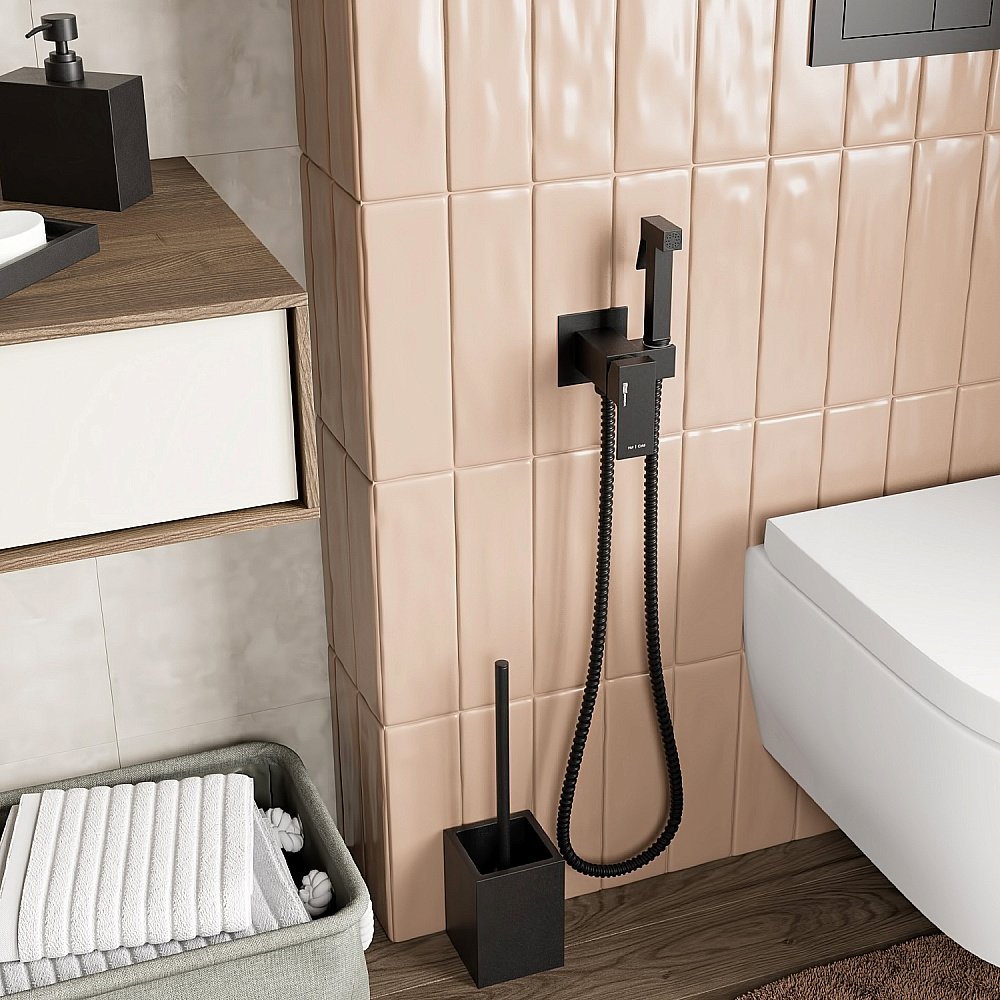 Гигиенический душ WasserKRAFT Abens 2000 A71638 черный Soft-touch купить в интернет-магазине сантехники Sanbest