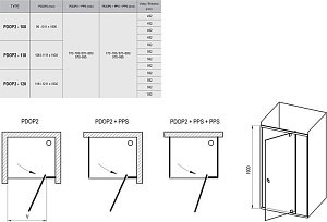 Душевая дверь Ravak Pivot PDOP2-100 профиль белый/ручки хром купить в интернет-магазине Sanbest
