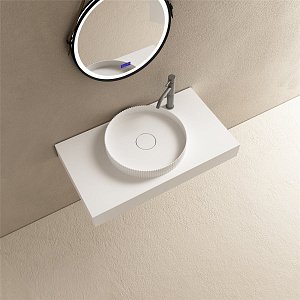 Раковина накладная NT Bagno Fanello 40 NT705 белая матовая купить в интернет-магазине Sanbest