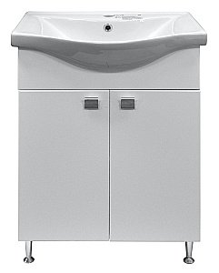 Тумба с раковиной Loranto София CS00079242 60 с раковиной Basic 60, белая для ванной в интернет-магазине Sanbest