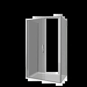 Душевой уголок Good Door Antares WTW+SP+SP 120х100 стекло прозрачное/профиль хром купить в интернет-магазине Sanbest