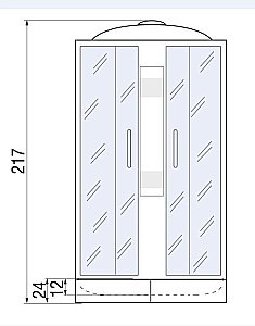 Душевая кабина River Lena 24 90x90 МТ купить в интернет-магазине Sanbest