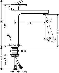 Смеситель для раковины Hansgrohe Vernis Shape 71562000 купить в интернет-магазине сантехники Sanbest